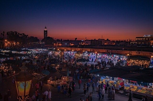 tržiště v Maroku